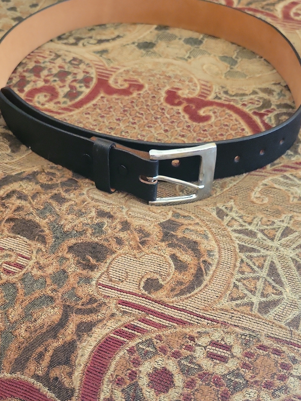 Mens Black Leather Belt